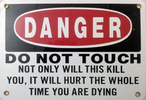 NC3T - Danger do not touch sign